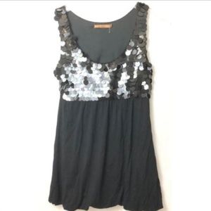 BELLDINI Stretch Knit Black Mini Dress Medium